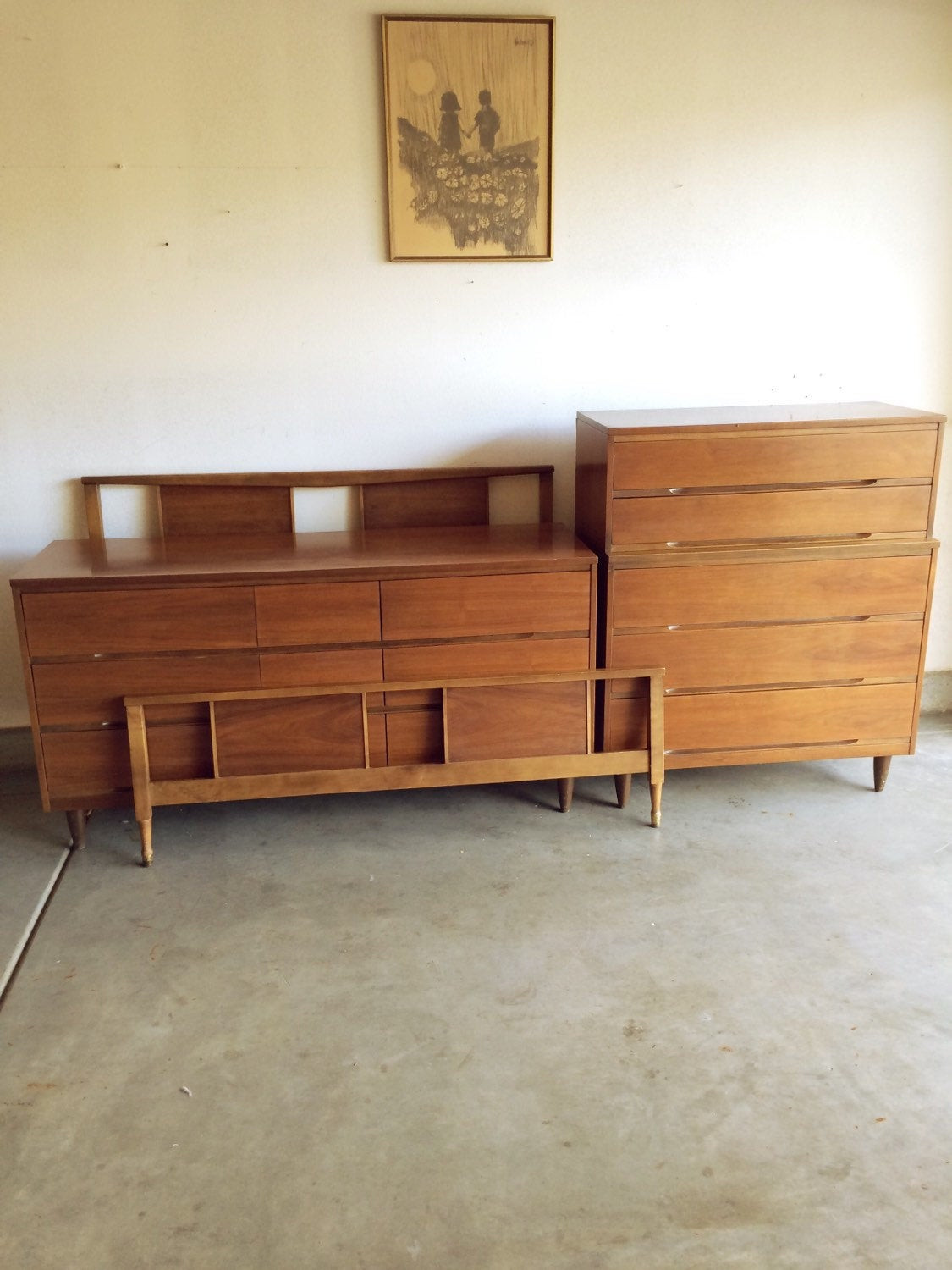 Mid Century Modern Bedroom Set
 Mid century modern bedroom set by seasonofchange on Etsy