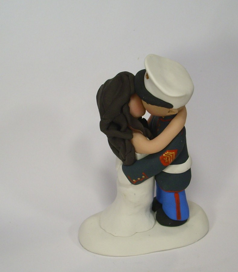 Military Wedding Cake Toppers
 Military Wedding Cake Topper Kiss by gigiscaketoppers on Etsy