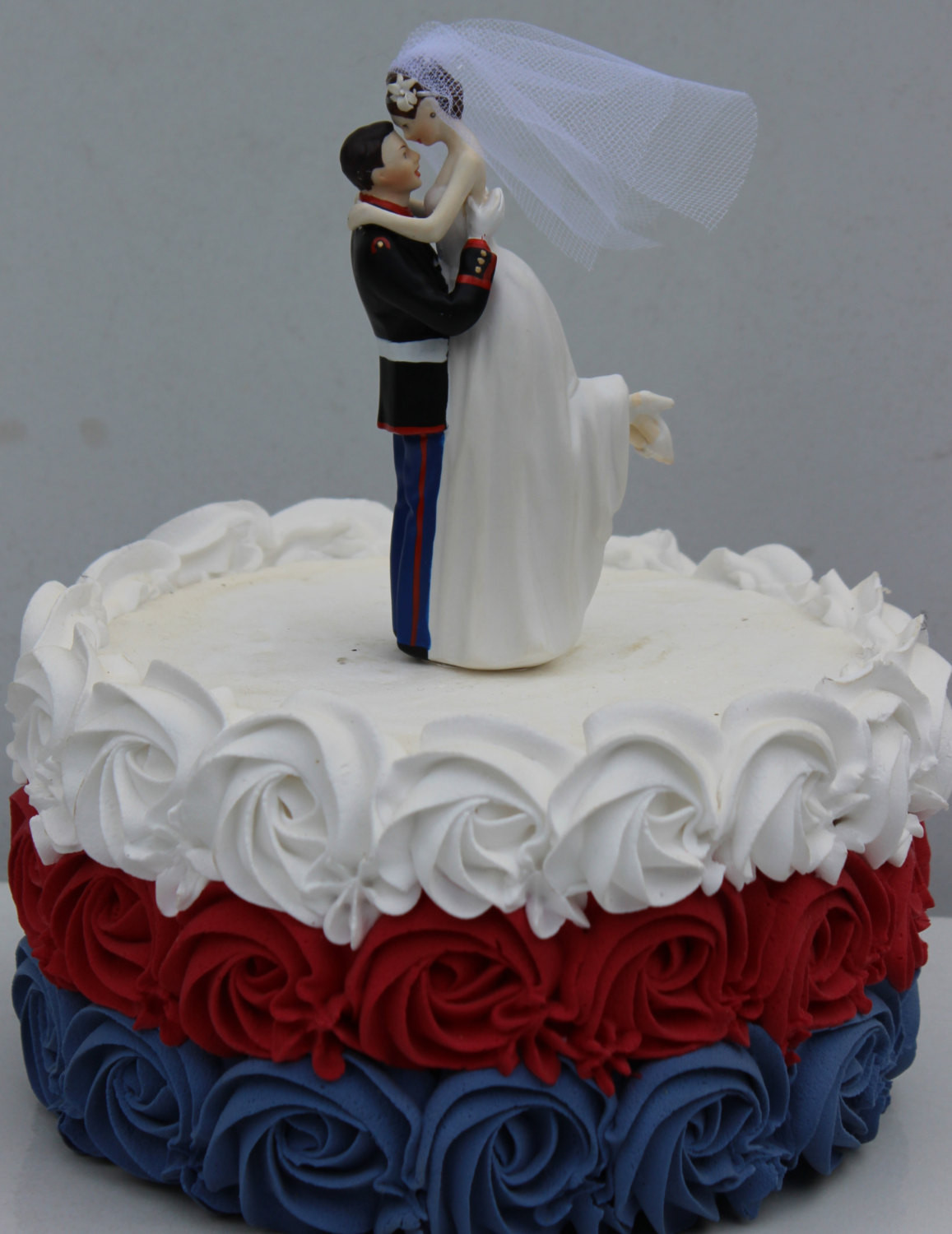 Military Wedding Cake Toppers
 Military USMC Marine Corps Wedding Cake Topper Bride uniform