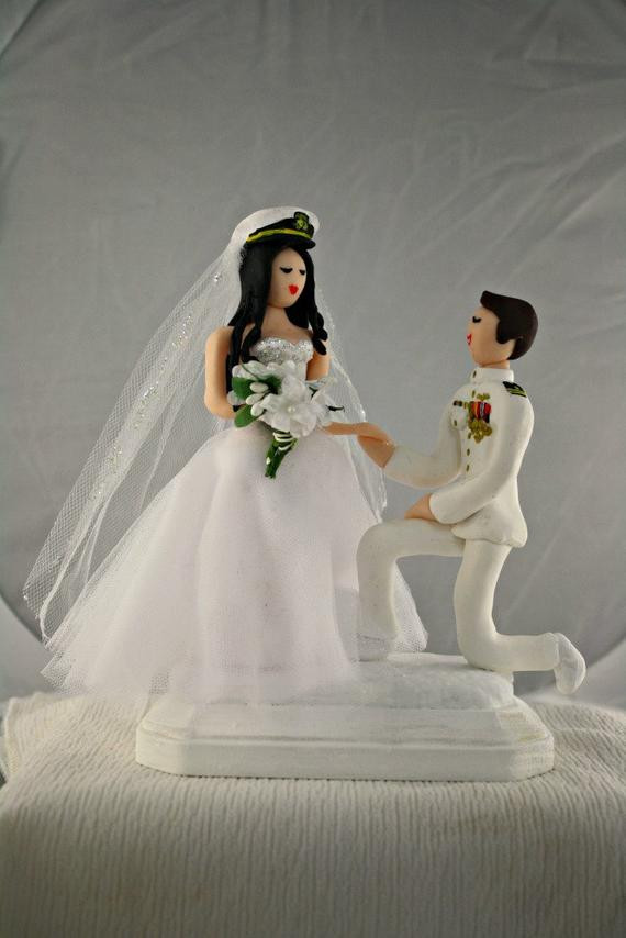 Military Wedding Cake Toppers
 Military Wedding Cake Topper CUSTOMIZED to your features and