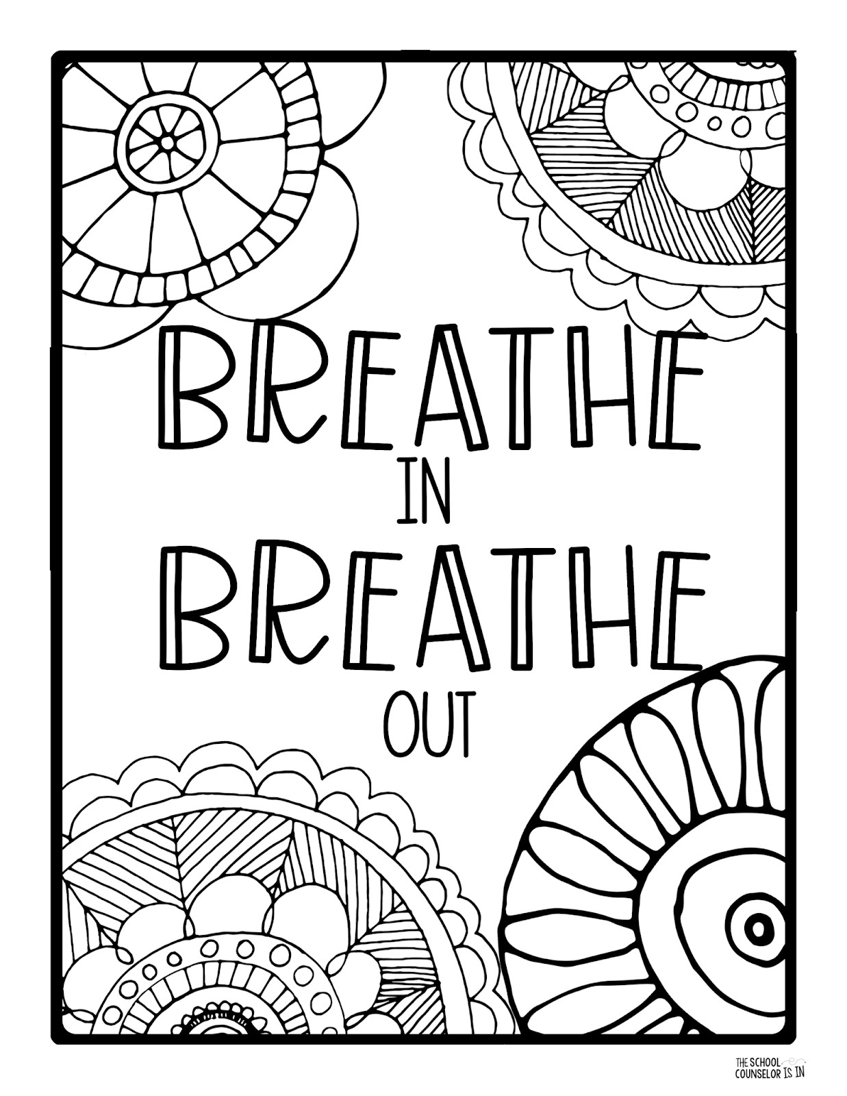 Mindfulness Coloring Pages For Kids
 The School Counselor Is In Mindfulness Coloring Sheets