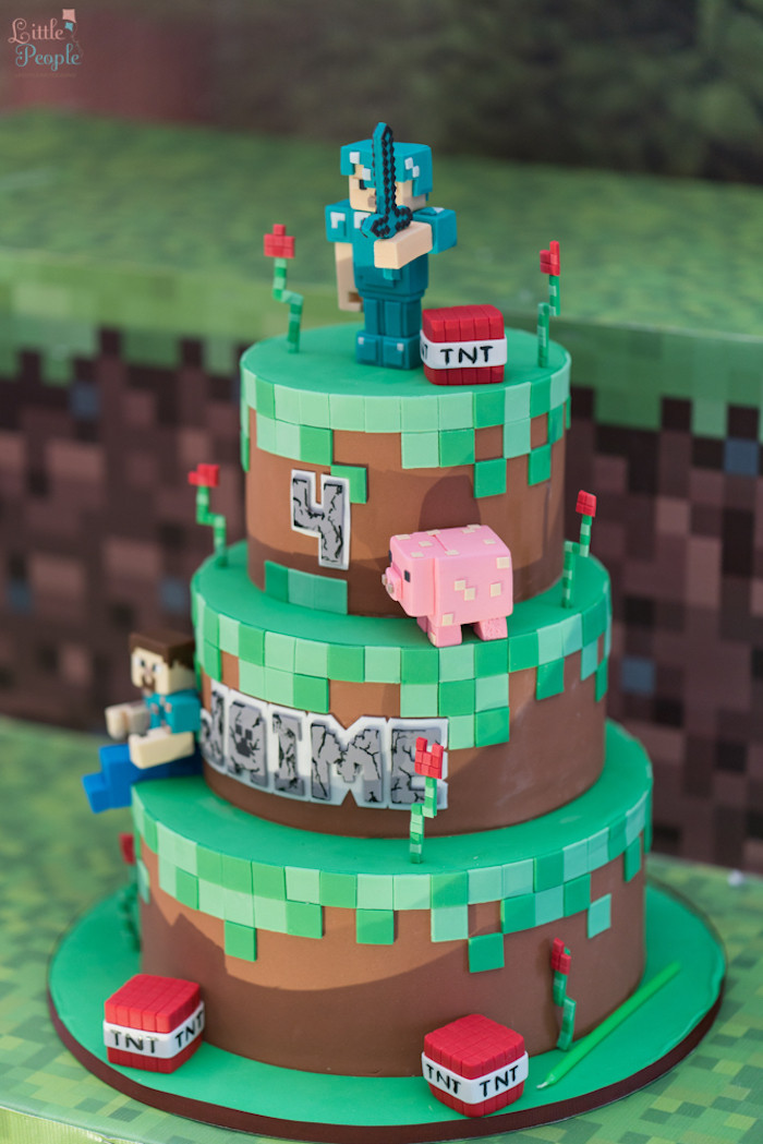 Minecraft Birthday Cake Ideas
 Kara s Party Ideas Jaime s Minecraft Birthday Party
