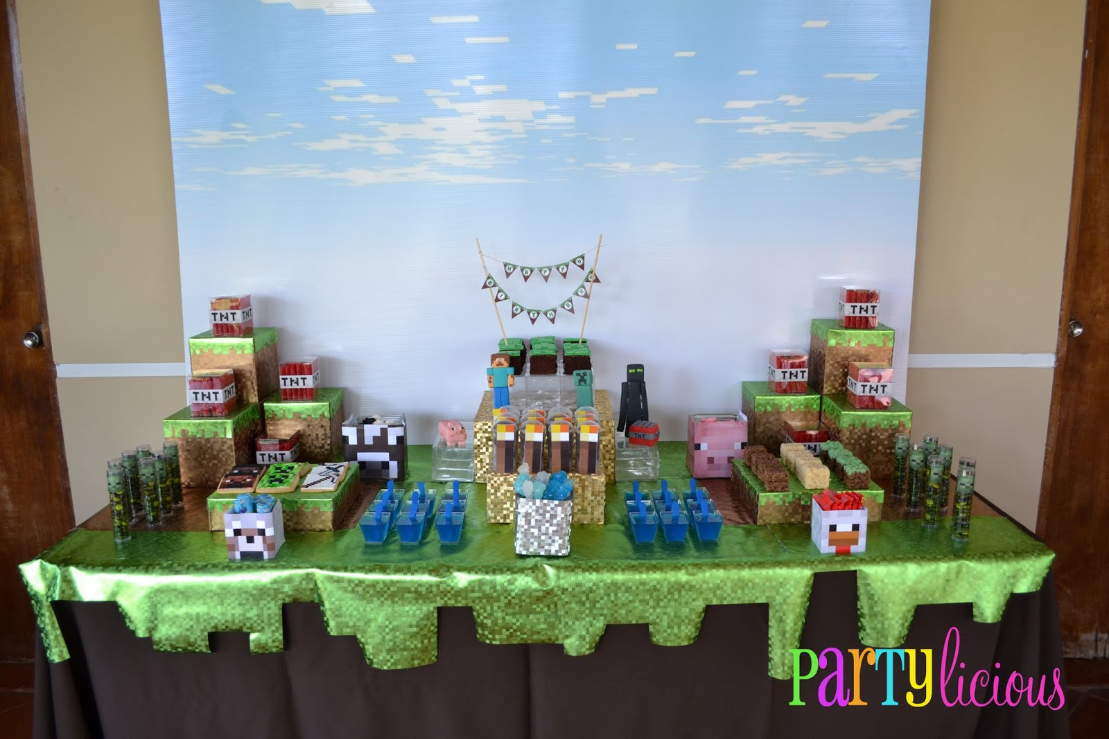 Minecraft Decorations For Birthday Party
 Partylicious Events PR Minecraft Birthday Party