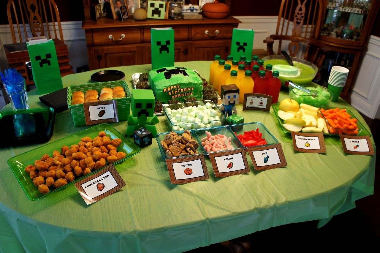 Minecraft Food Ideas For Party
 Fun Minecraft Kids Birthday Party Ideas