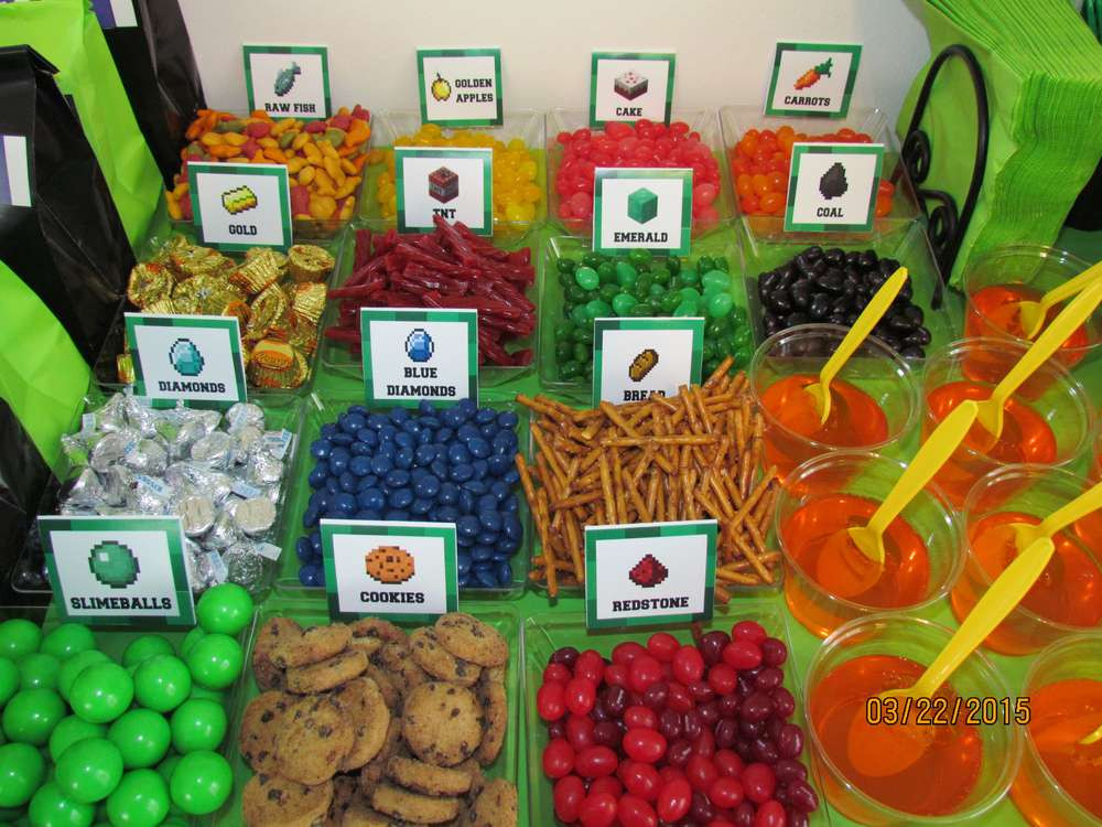 Minecraft Food Ideas For Party
 Minecraft Birthday Party Ideas 2 of 11