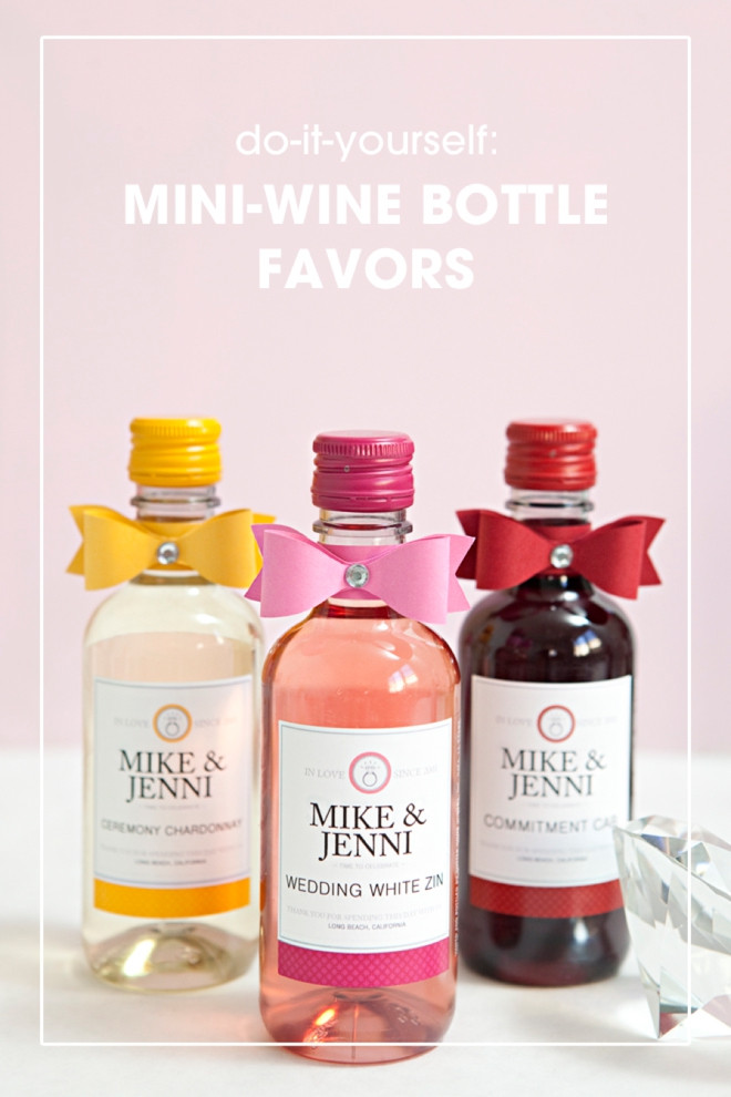 Mini Wine Bottle Wedding Favors
 Learn how to make these chic wine bottle wedding favors
