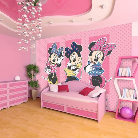 Minnie Mouse Baby Room Decor
 Minnie Mouse Wall Mural Kids Decor by Graham and Brown