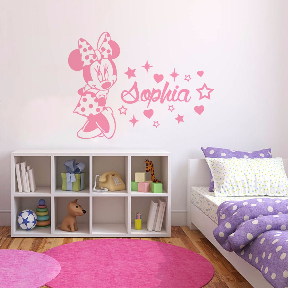 Minnie Mouse Baby Room Decor
 Minnie Mouse Custom Name Wall Decal Personalized Baby Girl