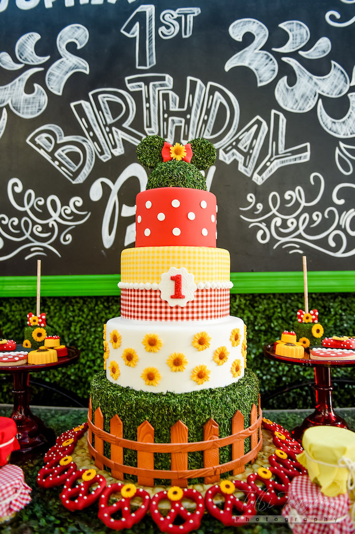 Minnie Mouse Backyard Party Ideas
 Kara s Party Ideas Minnie Mouse Sunflower Garden Party