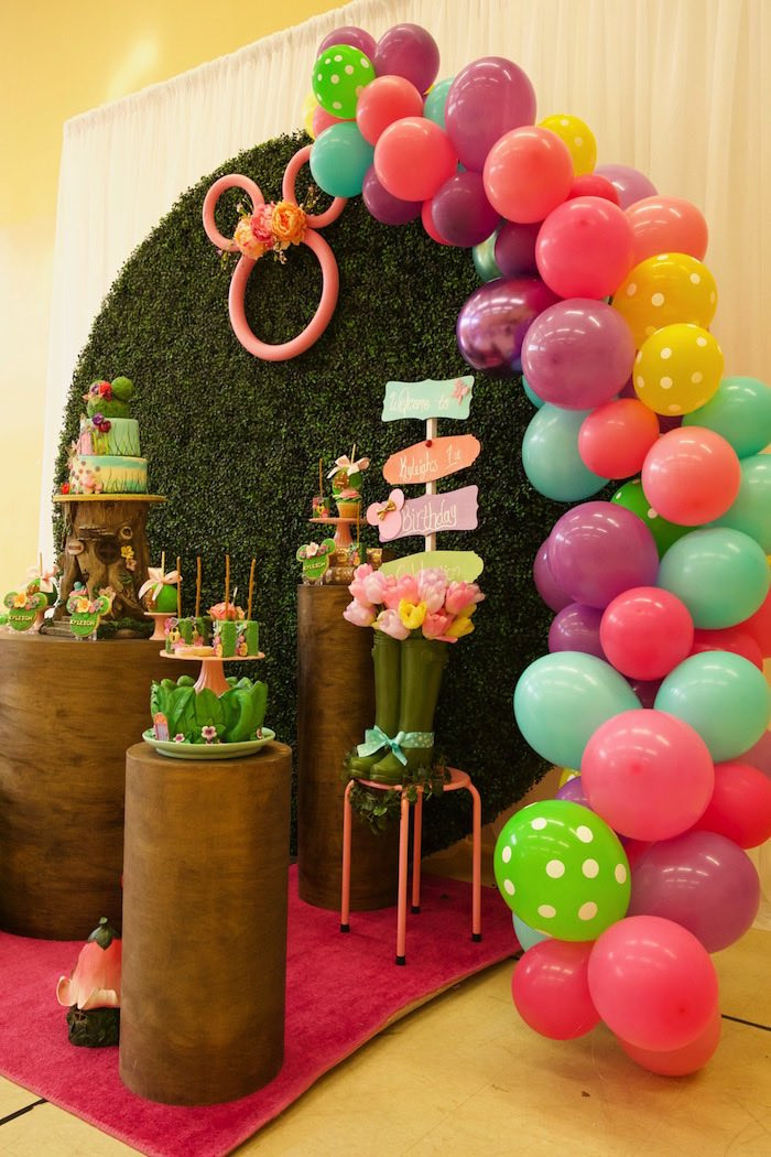 Minnie Mouse Backyard Party Ideas
 Kara s Party Ideas Minnie Mouse Enchanted Garden Party