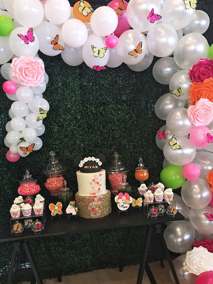 Minnie Mouse Backyard Party Ideas
 Kara s Party Ideas Minnie Mouse Inspired Butterfly Garden