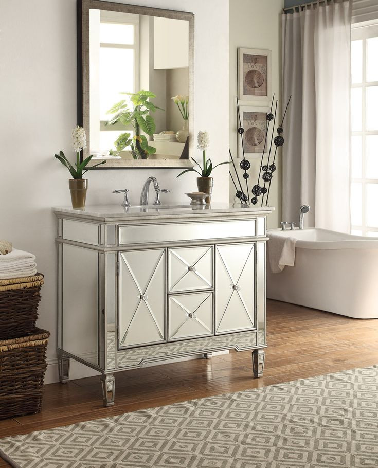 Mirrored Bathroom Vanity Cabinet
 1000 images about Mirrored Bathroom Vanities on Pinterest