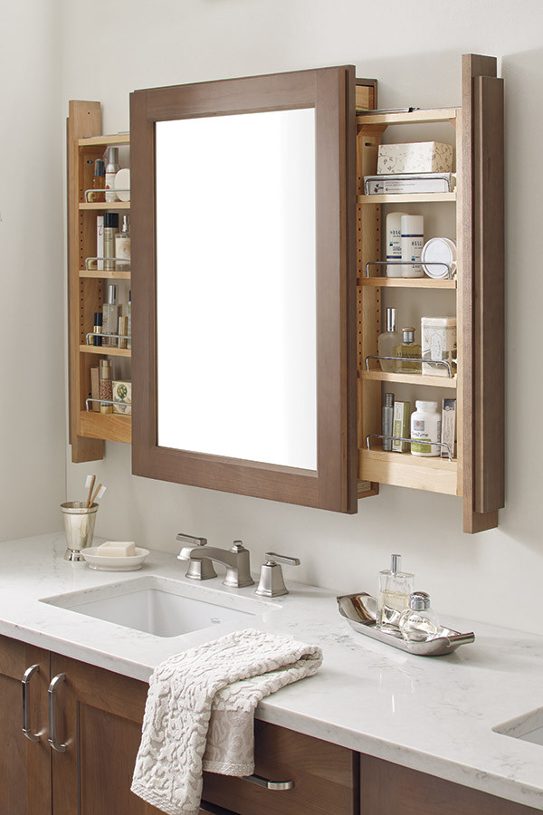 Mirrored Bathroom Vanity Cabinet
 Vanity Mirror Cabinet with Side Pull outs Diamond