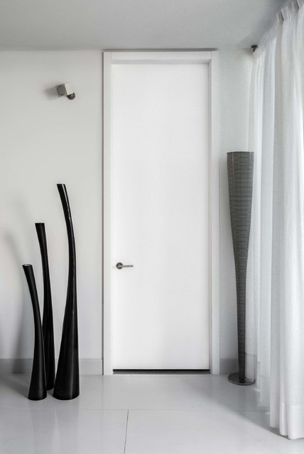 Modern Bedroom Doors
 Tall white modern bedroom door Modern Entry Miami