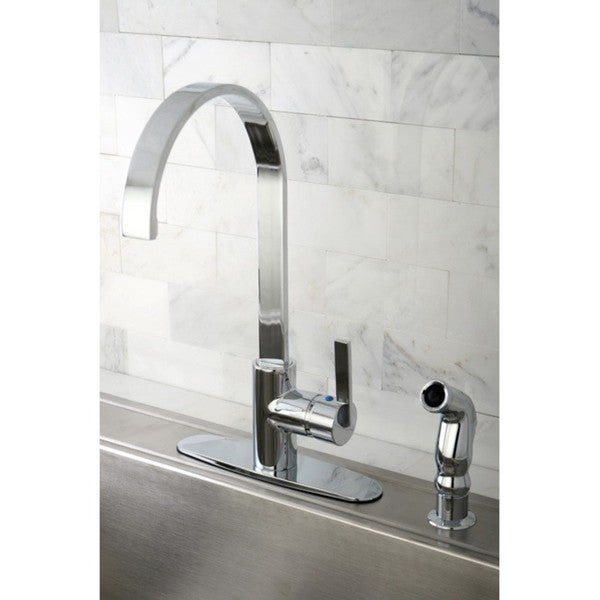 Modern Brass Kitchen Faucet
 Shop Kingston Brass Continental Modern Chrome Centerset