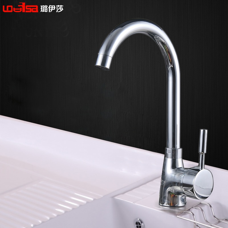 Modern Brass Kitchen Faucet
 Free shipping Brass chrome luxury kitchen faucet deck