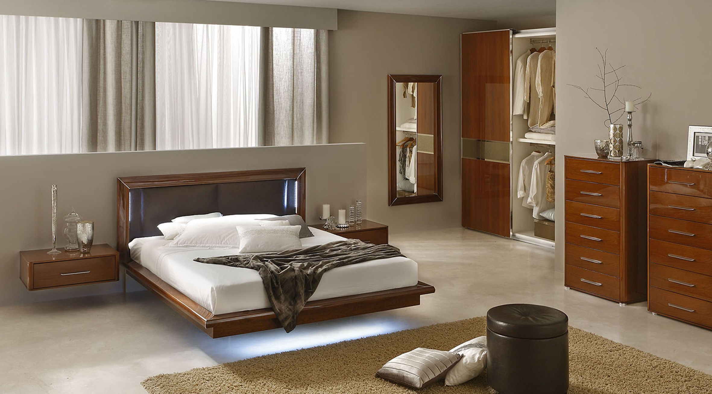 Modern Contemporary Bedroom Furniture
 Sky Modern Italian Bedroom set N Contemporary