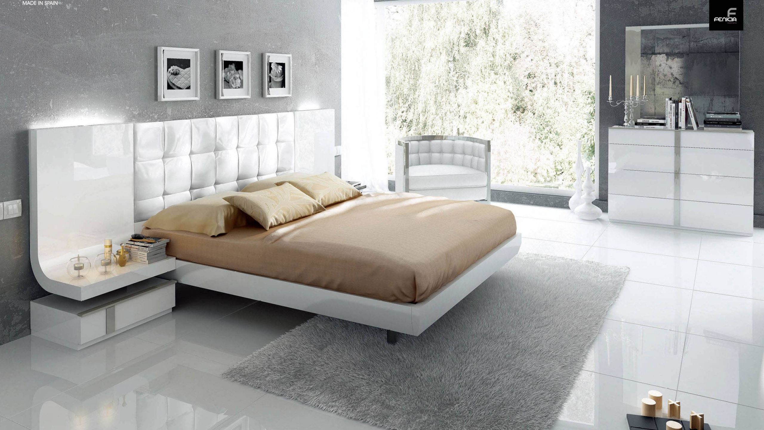 Modern Contemporary Bedroom Furniture
 Stylish Wood Elite Modern Bedroom Set with Extra Storage