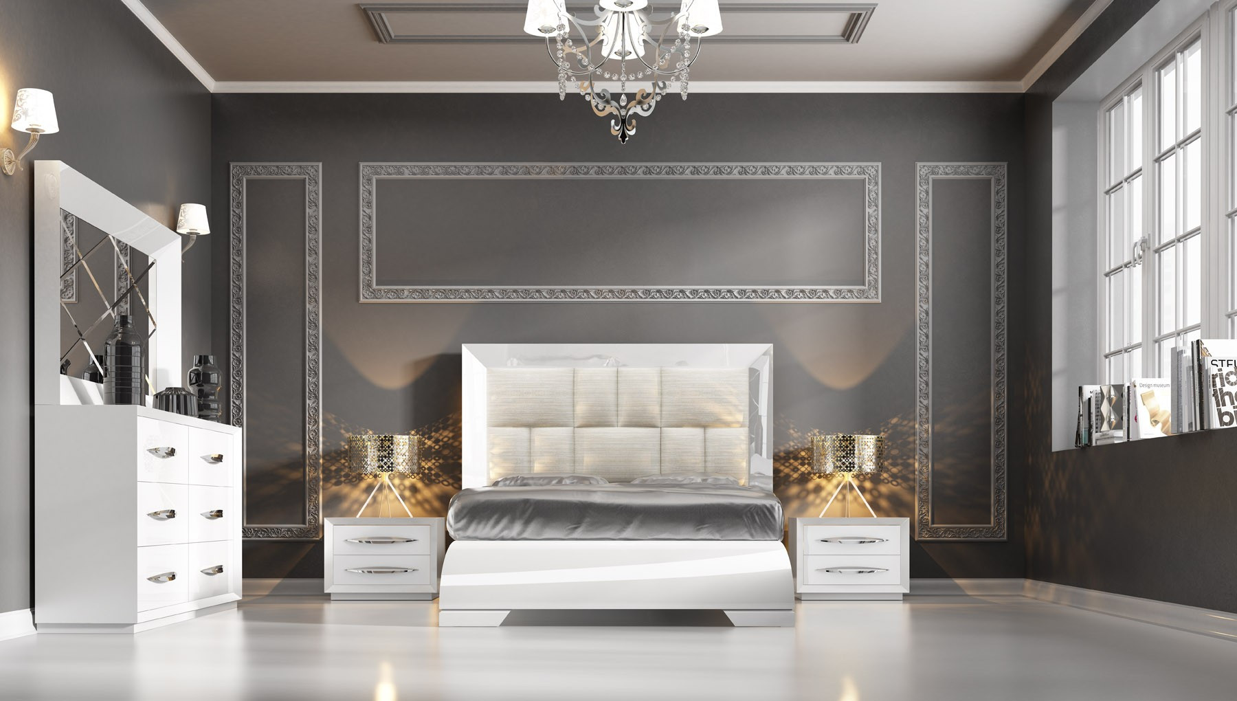 Modern Contemporary Bedroom Sets
 Carmen White Modern Italian Bedroom set N Star Modern