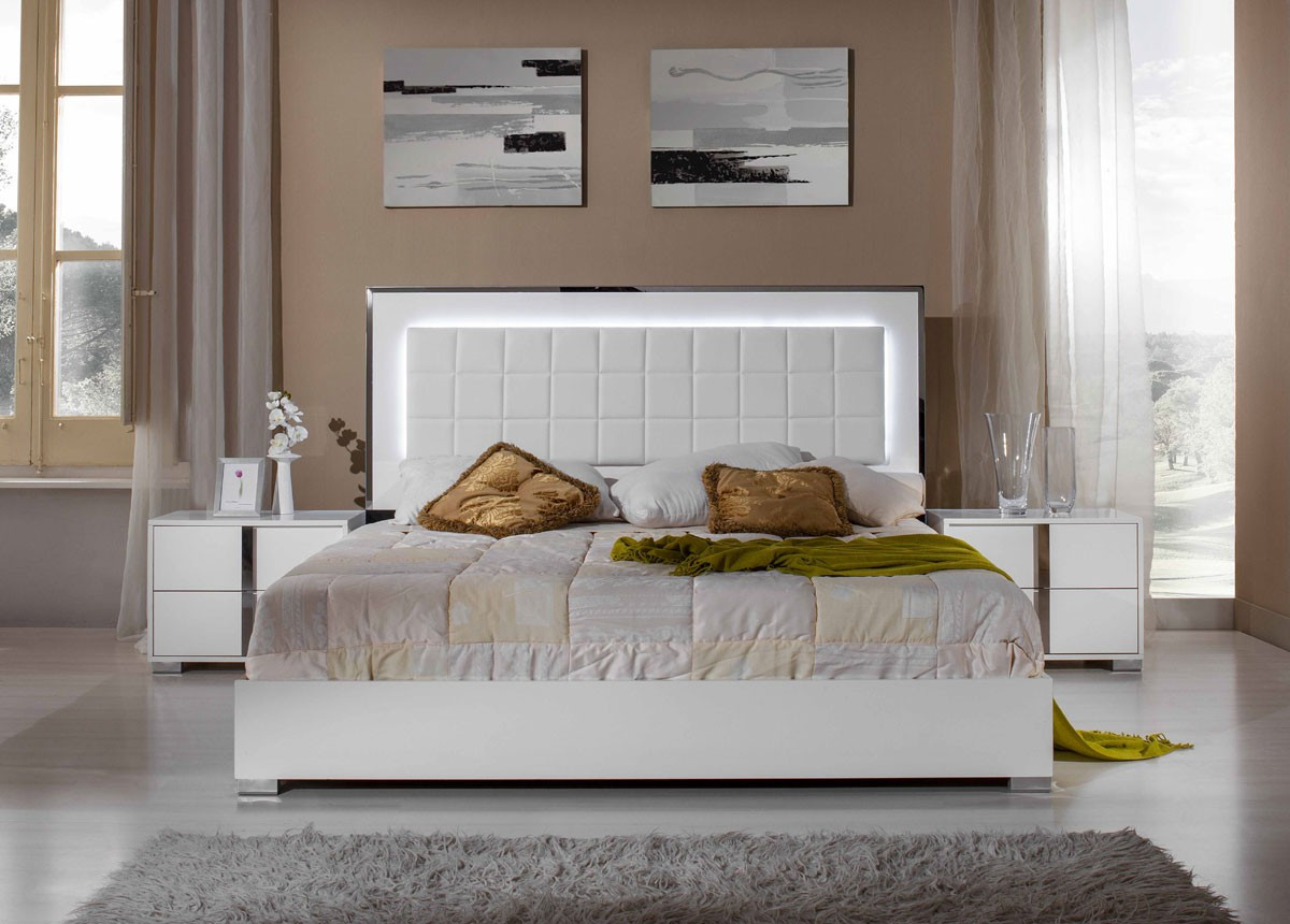 Modern Contemporary Bedroom Sets
 Modrest San Marino Modern White Bedroom Set