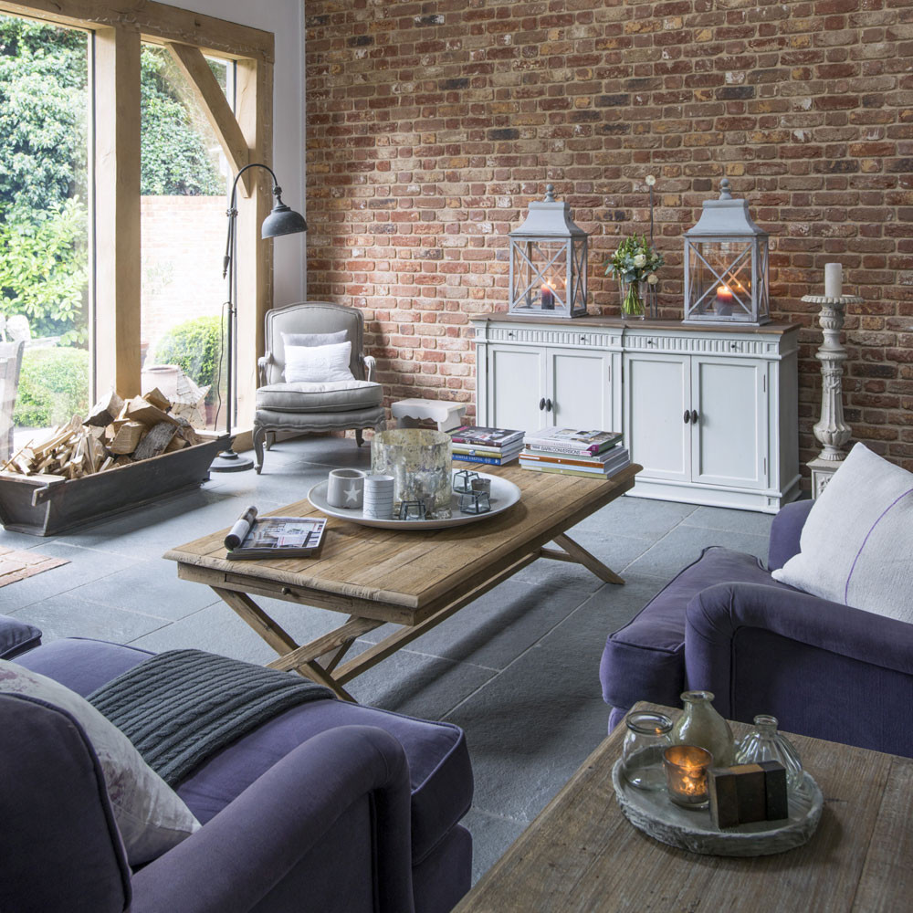 Modern Country Living Room
 Modern country living room with exposed brick wall