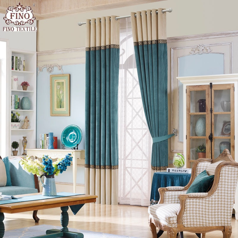 Modern Curtains For Living Room
 Modern Solid Window Curtains For Living Room Teal Curtain