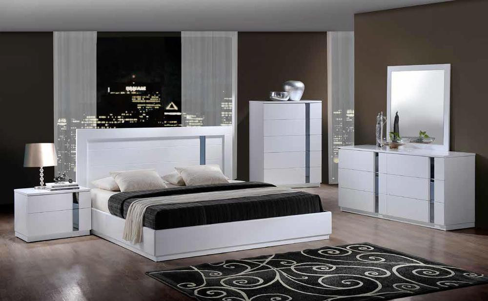 Modern King Size Bedroom Sets
 JODY KING SIZE MODERN WHITE BEDROOM SET 5PC GLOBAL