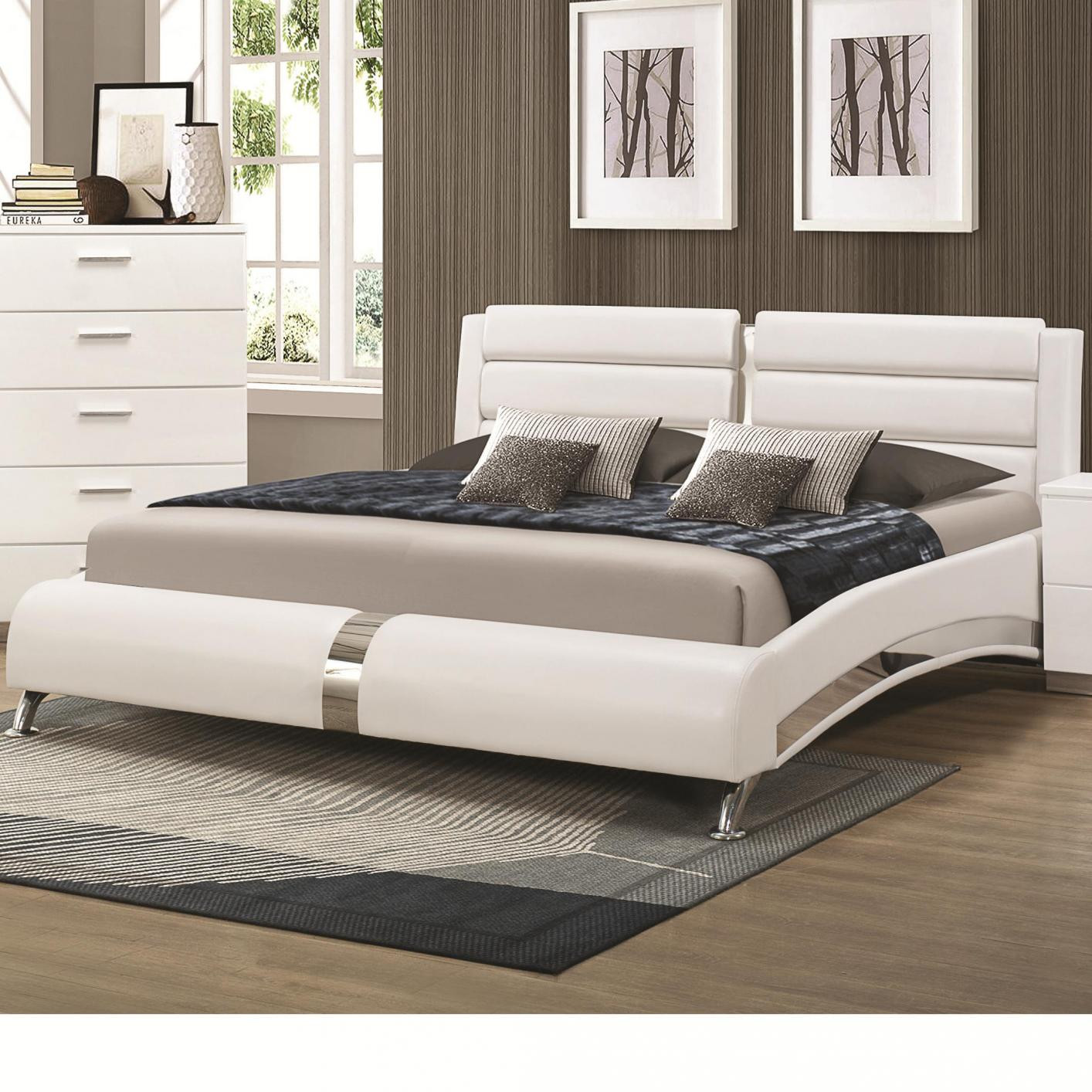 Modern King Size Bedroom Sets
 White Wood California King Size Bed Steal A Sofa