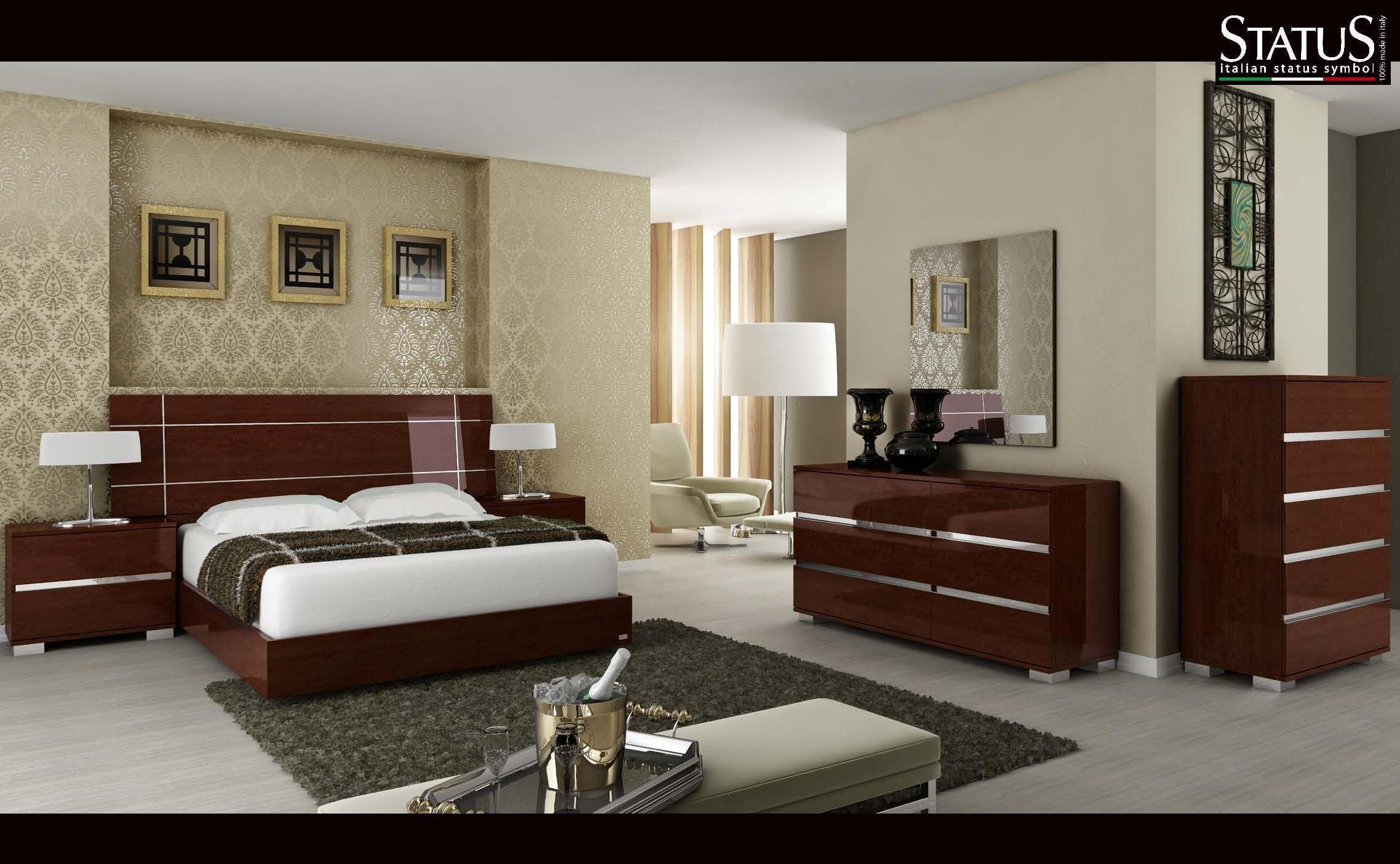Modern King Size Bedroom Sets
 DREAM KING SIZE MODERN DESIGN BEDROOM SET WALNUT 5 pc