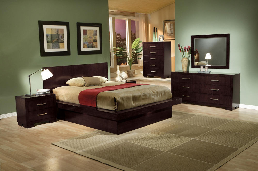 Modern King Size Bedroom Sets
 King Queen Size Beds Contemporary Style 4pcs Bedroom