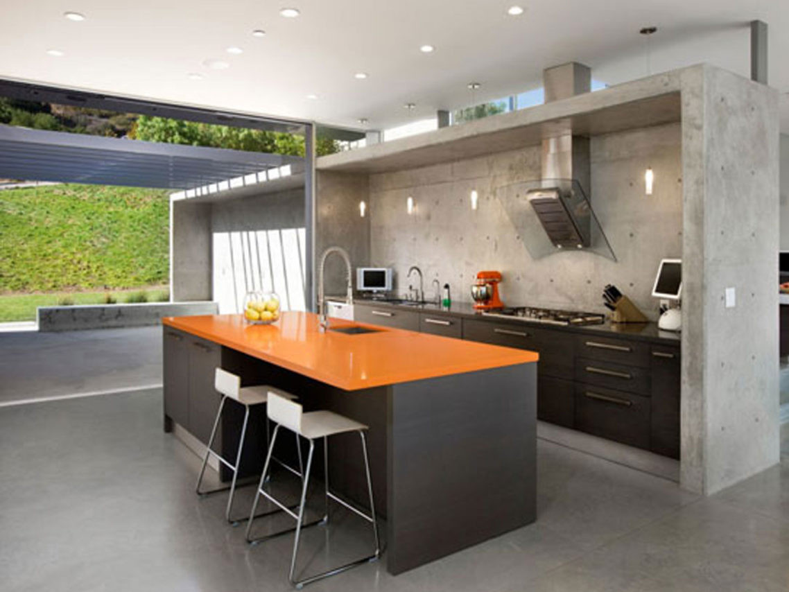 Modern Kitchen Island
 Contemporary Kitchen Ideas with Stainless Steel Kitchen