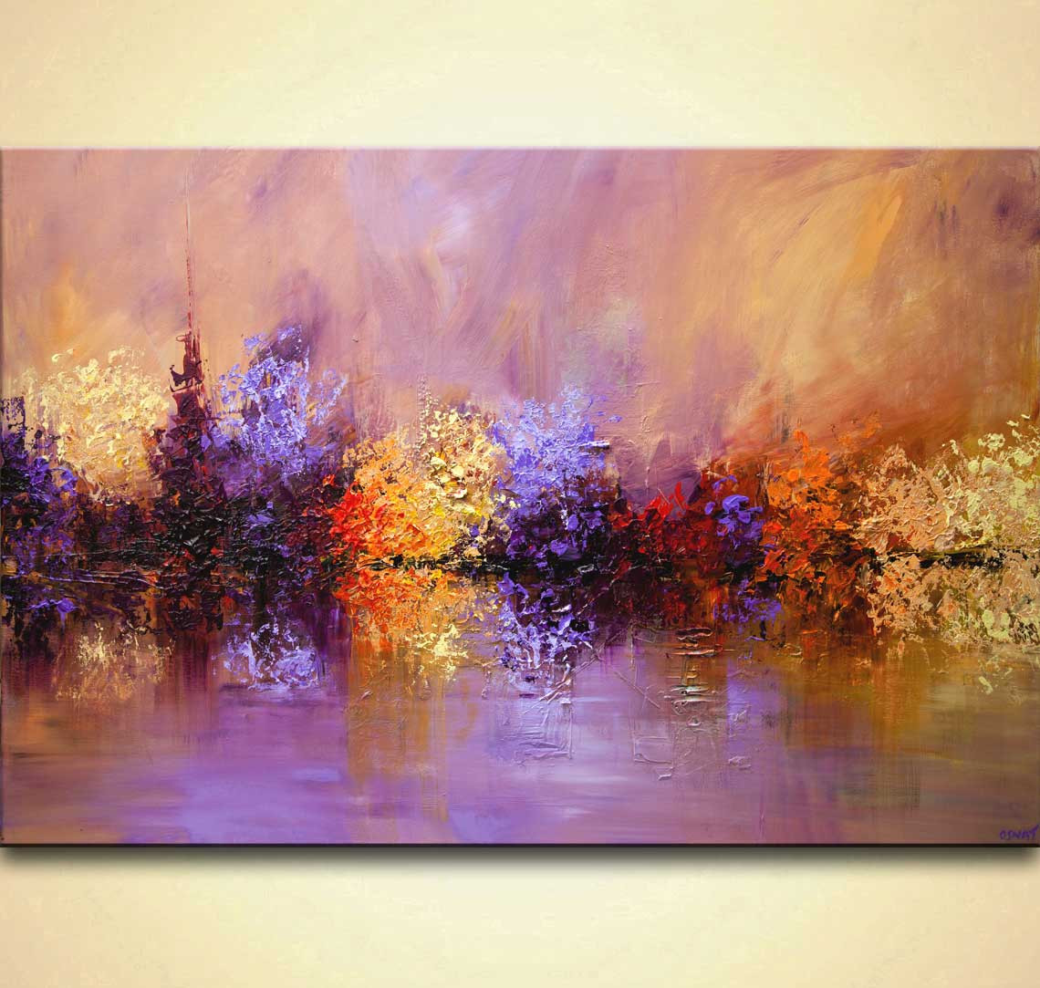 Modern Landscape Paintings
 Painting large modern textured landscape painting