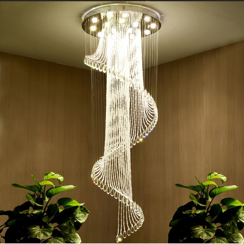 Modern Living Room Chandeliers
 hotel hall stair chandelier led crystal chandelier