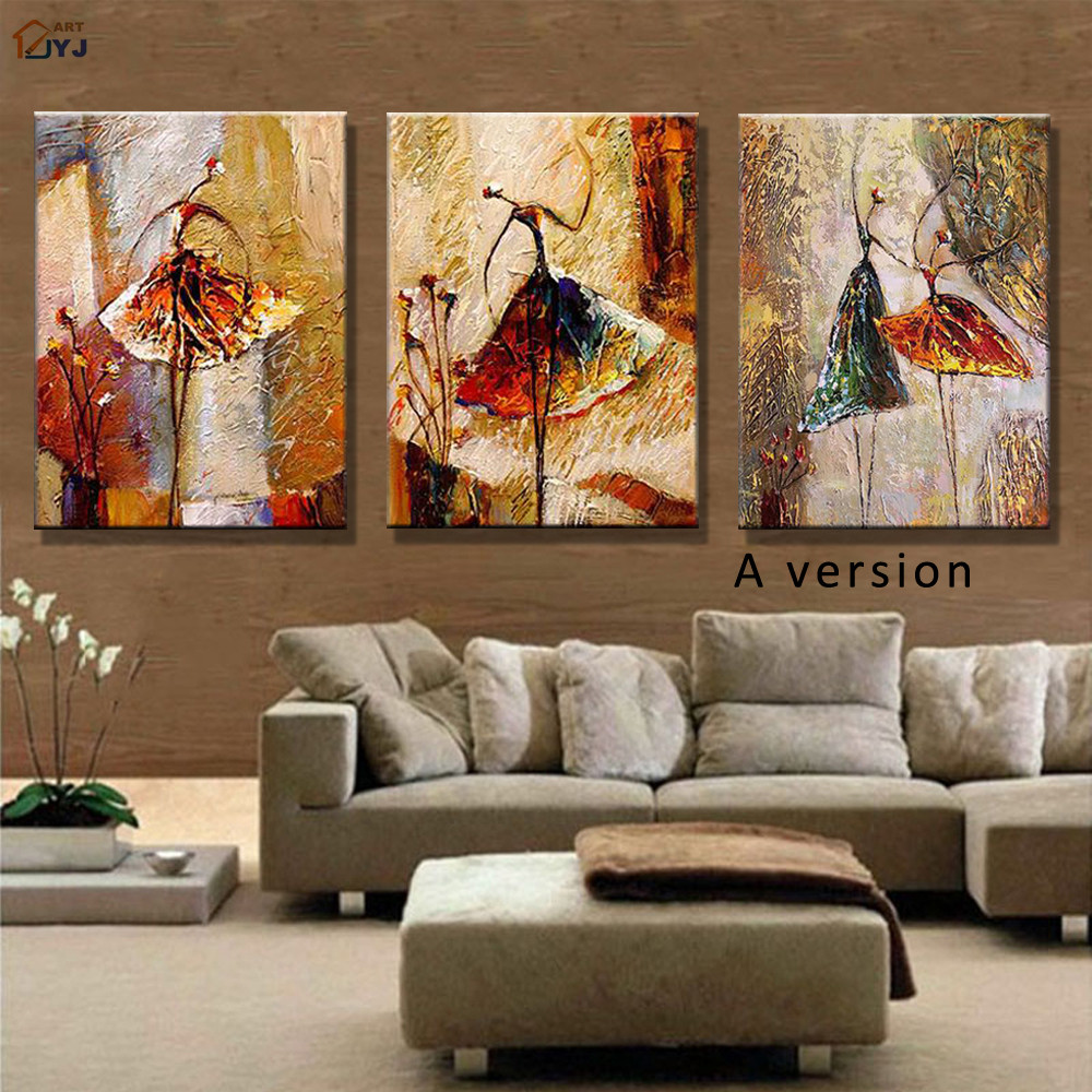 Modern Paintings For Living Room
 Ballet Dancer Picture Hand Painted Modern Abstract Oil
