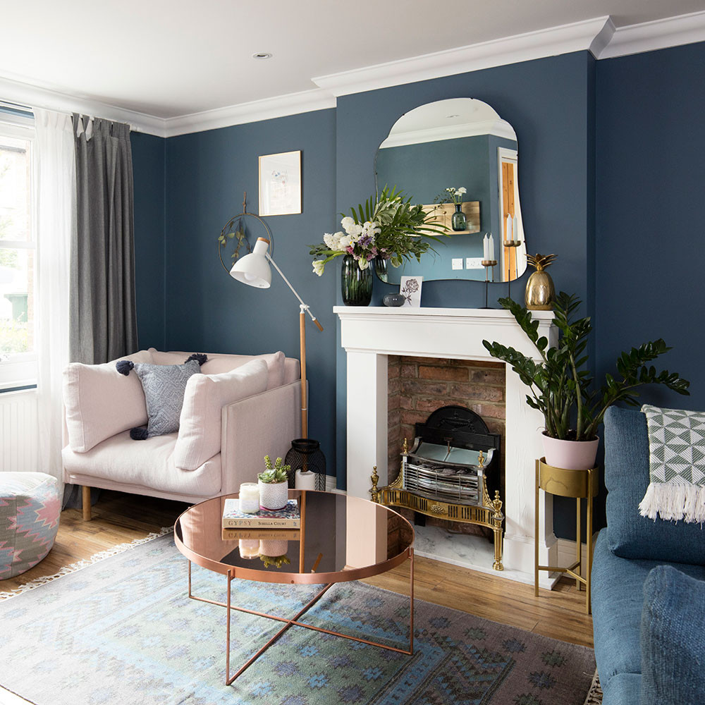 Modern Victorian Living Room
 Blue living room ideas – from midnight to duck egg see
