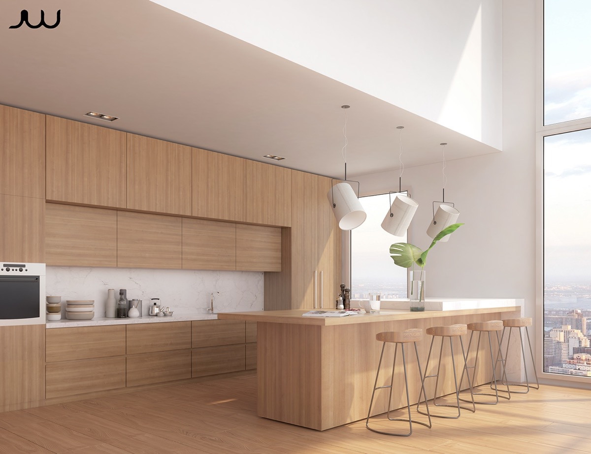 Modern Wooden Kitchen Design
 50 Modern Kitchen Designs That Use Unconventional Geometry
