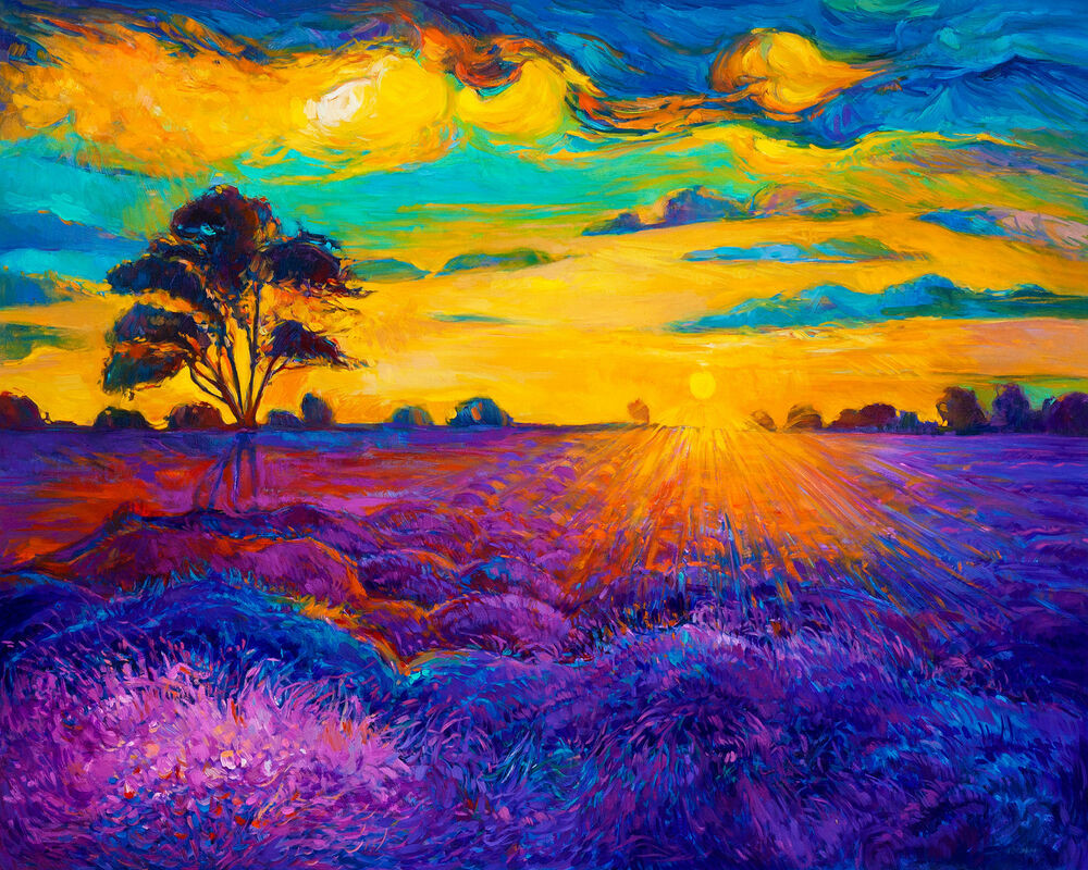 Modernist Landscape Paintings
 art painting print purple blue modern abstract australian