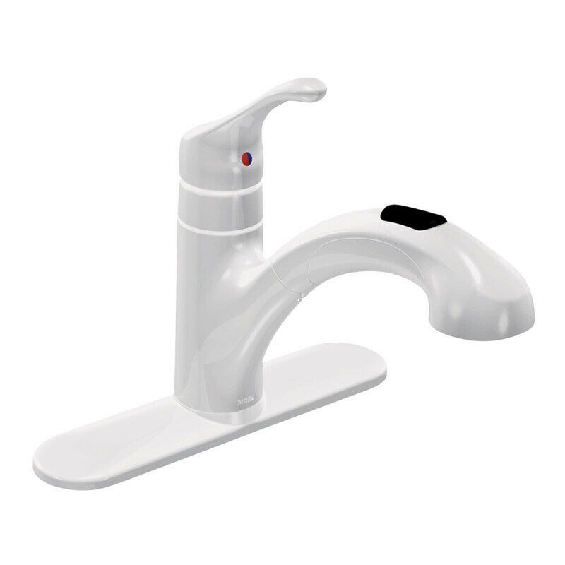 Moen White Kitchen Faucets
 Moen Pullout Kitchen Faucet Low Lead Single Handle Renzo