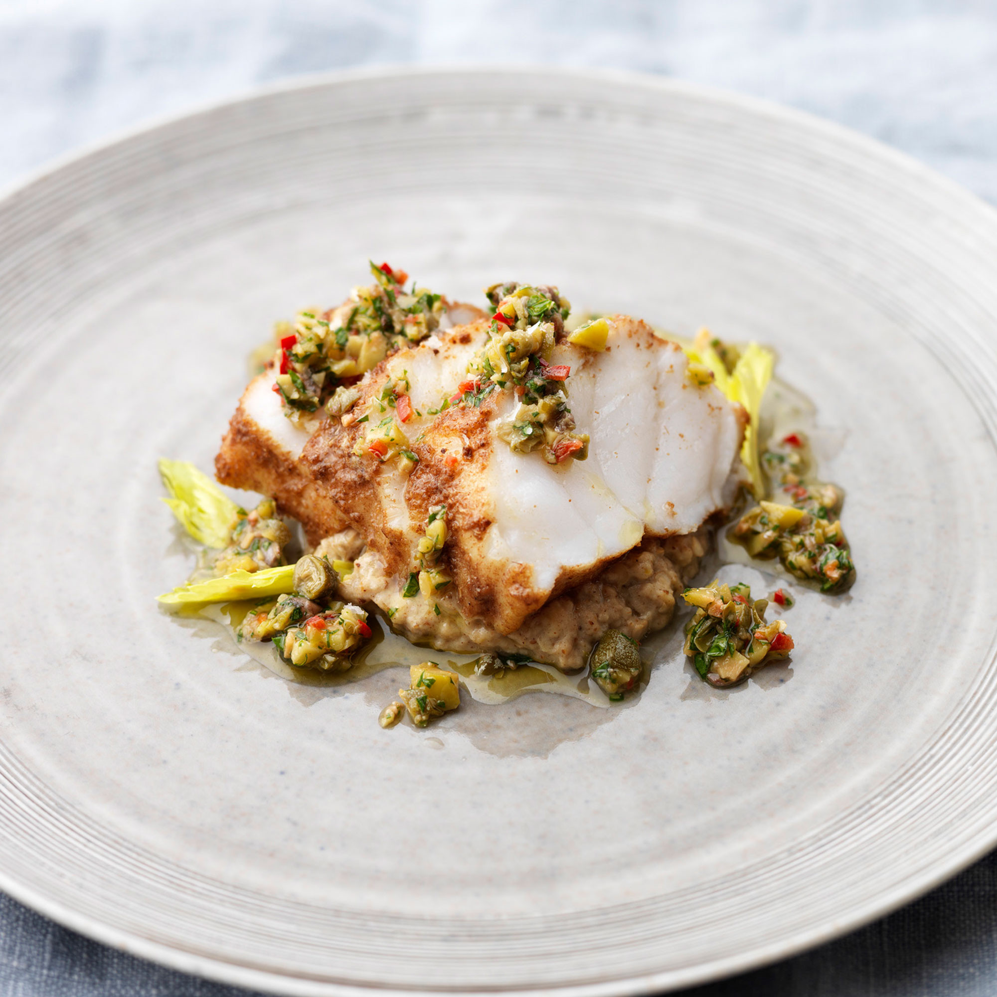 Monk Fish Recipes
 Tom Kerridge s Spiced Monkfish and Aubergine Purée with