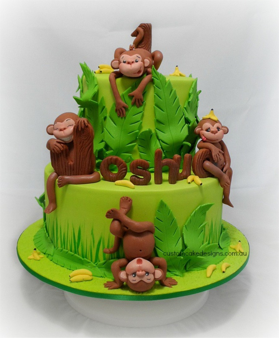 Monkey Birthday Cakes
 Cheeky Monkeys First Birthday Cake CakeCentral