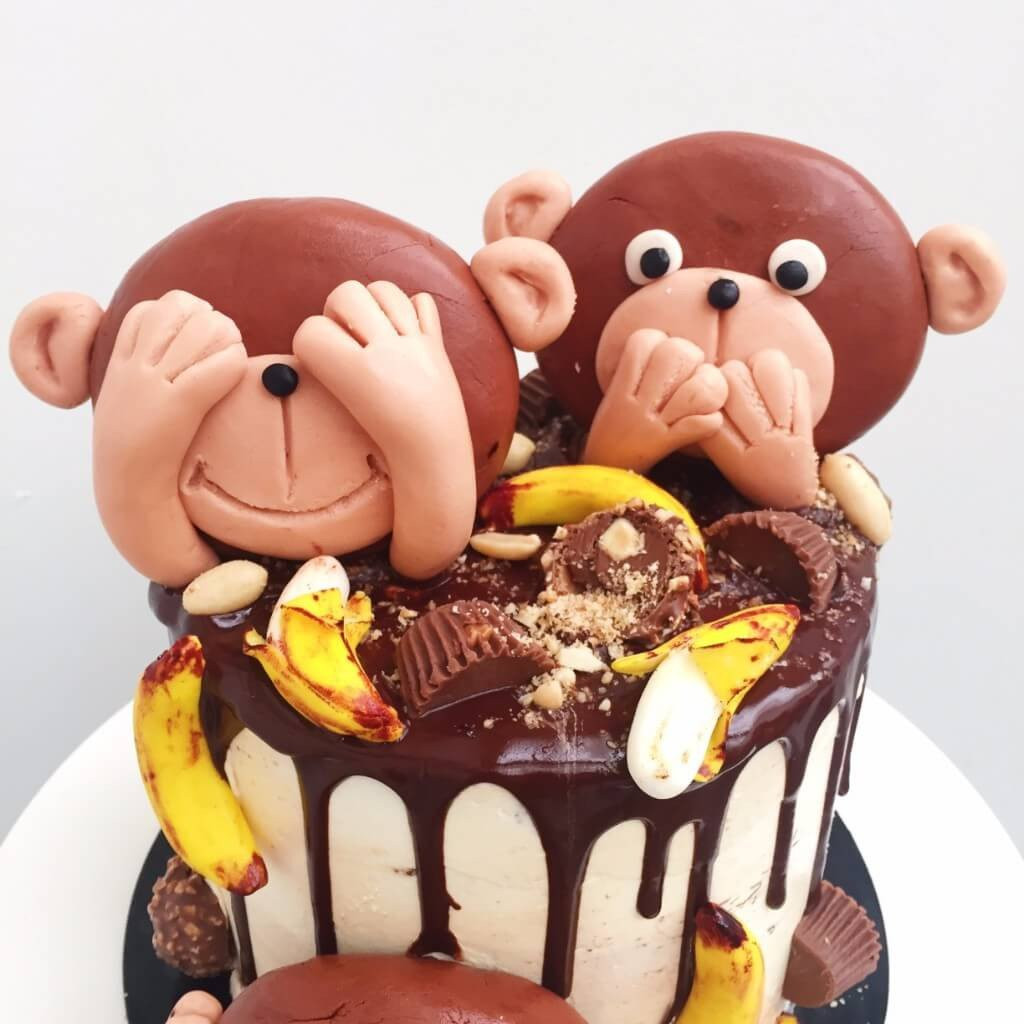 Monkey Birthday Cakes
 Monkey Emoji Birthday Cake