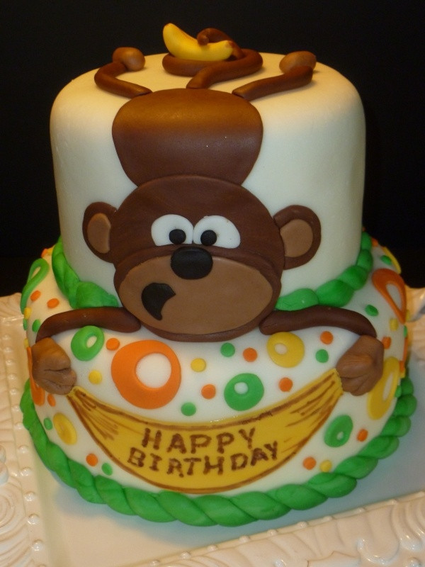 Monkey Birthday Cakes
 295 best Monkey Cakes I Love images on Pinterest