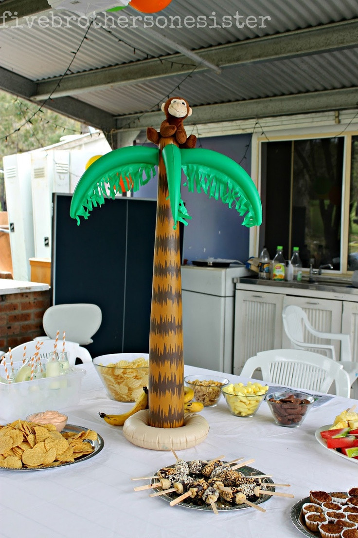 Monkey Birthday Party Ideas
 five brothers one sister funky monkey party yummy