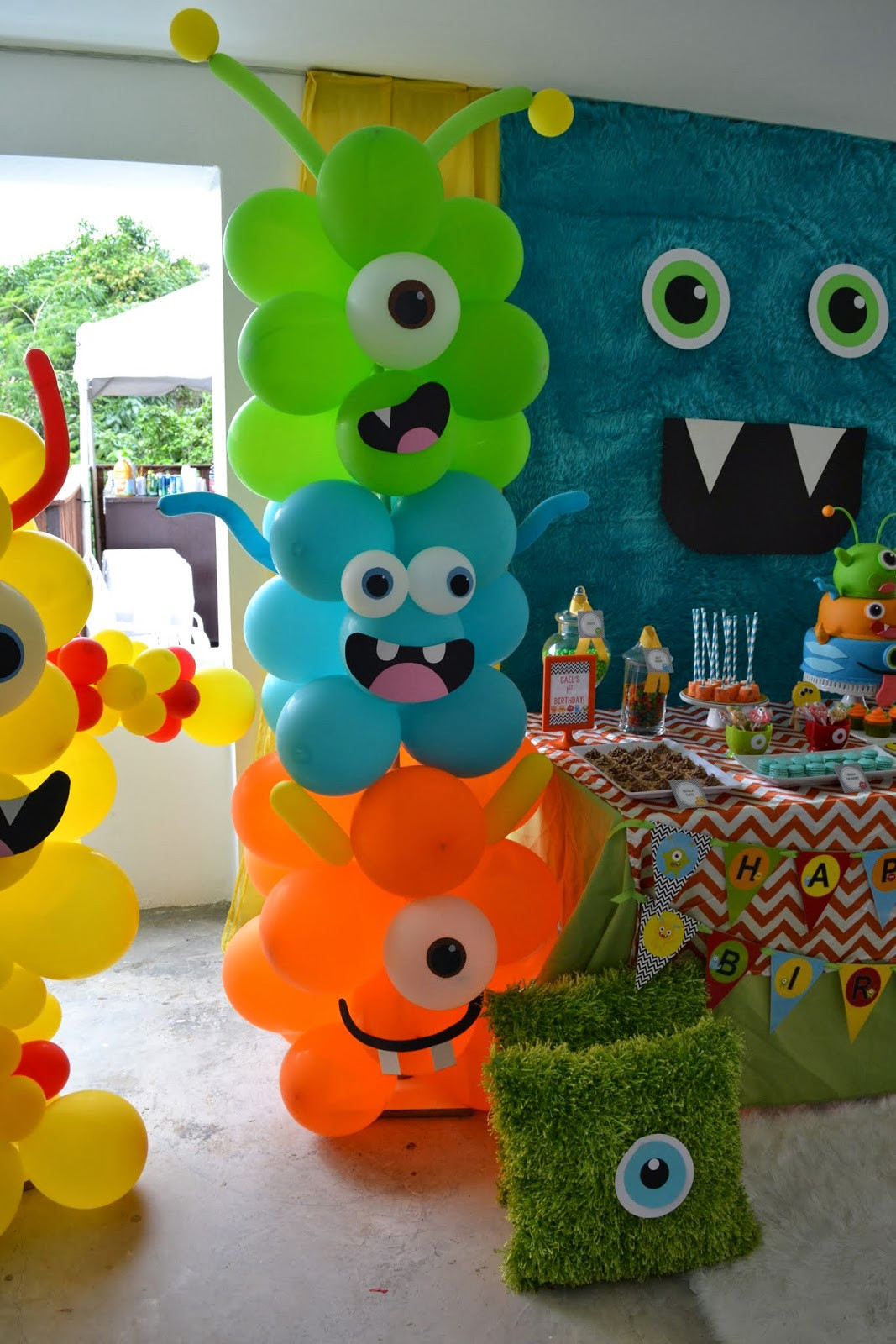 Monster Birthday Party Decorations
 Partylicious Events PR Little Monster Birthday Bash