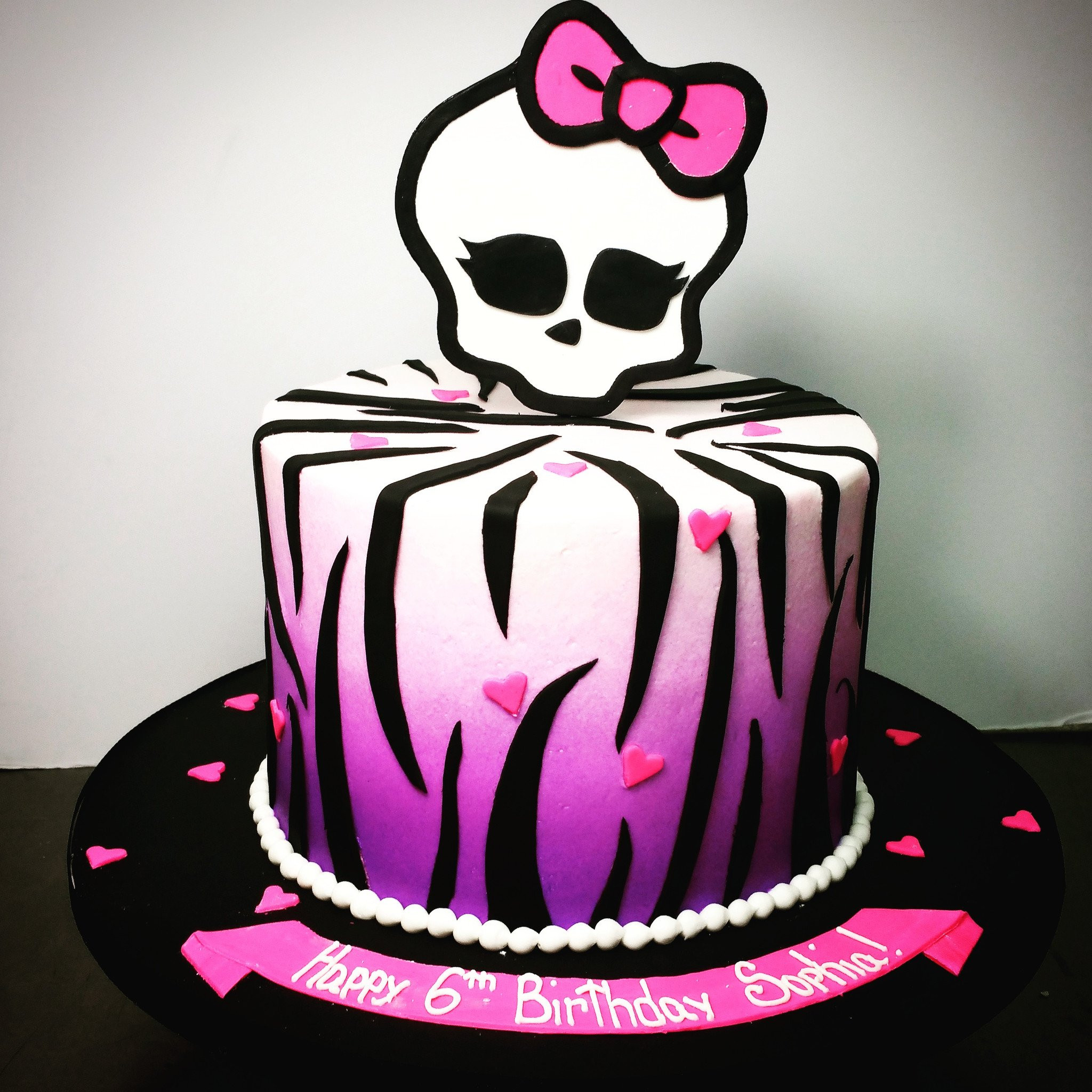 Monster High Birthday Cake
 Buttercream Monster High Birthday Cake