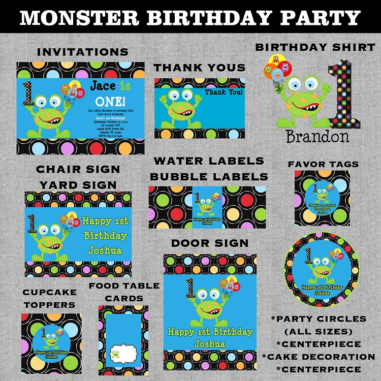 Monster Invitations Birthday
 Monster Birthday Invitations