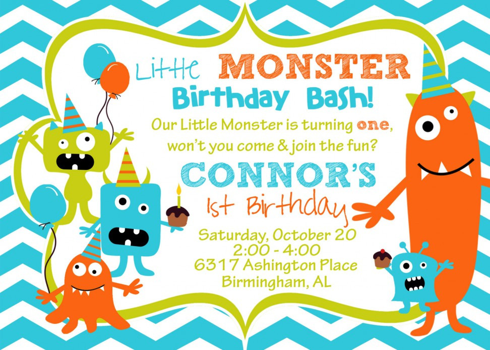 Monster Invitations Birthday
 FREE Monster Birthday Invitations – FREE Printable