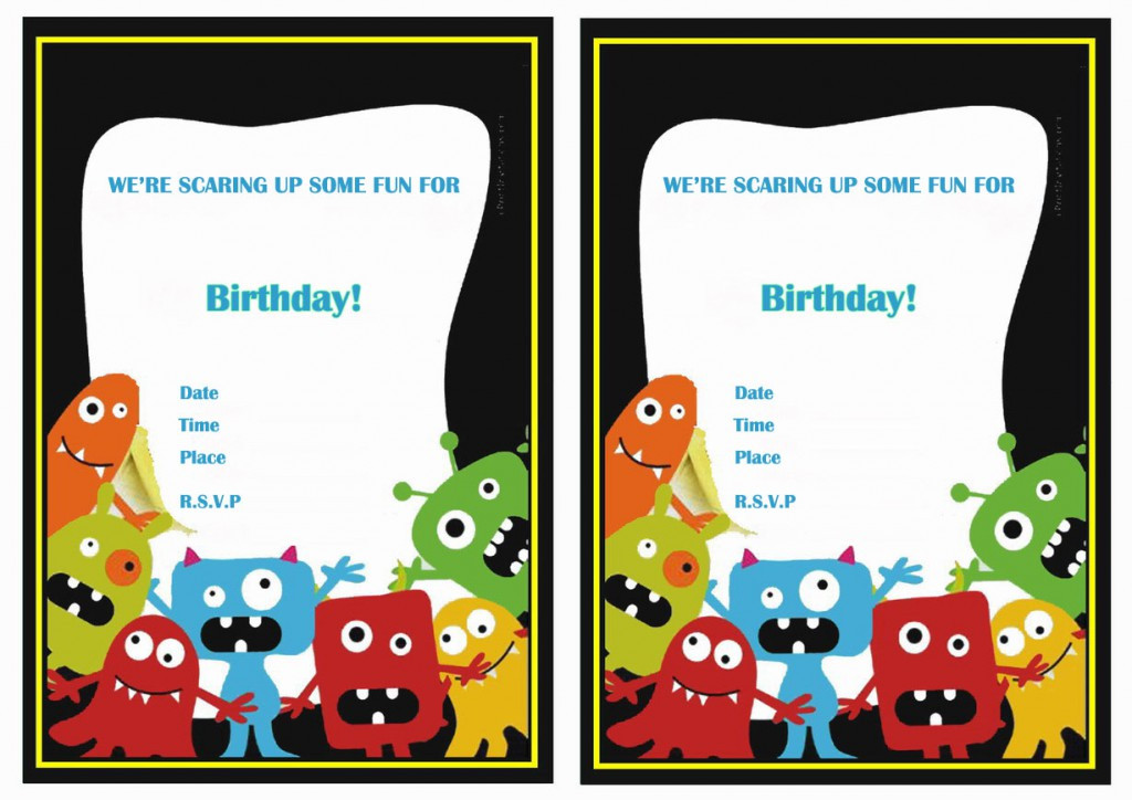 Monster Invitations Birthday
 Monsters University Birthday Invitations