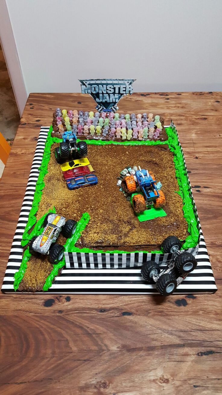 Monster Jam Birthday Cake
 monster jam cake Craft Pinterest