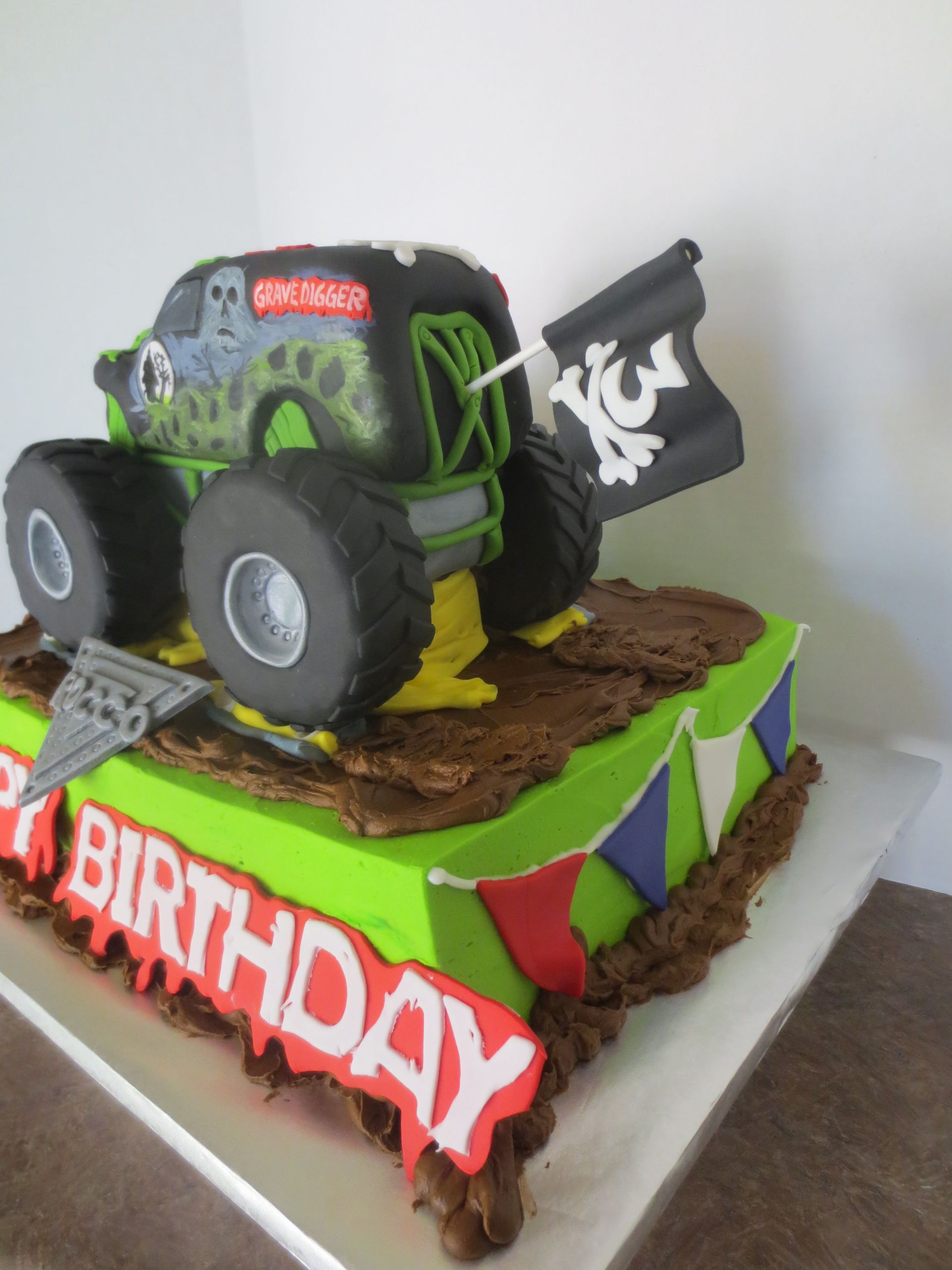 Monster Truck Birthday Cakes
 Gravedigger Monster Truck Cake